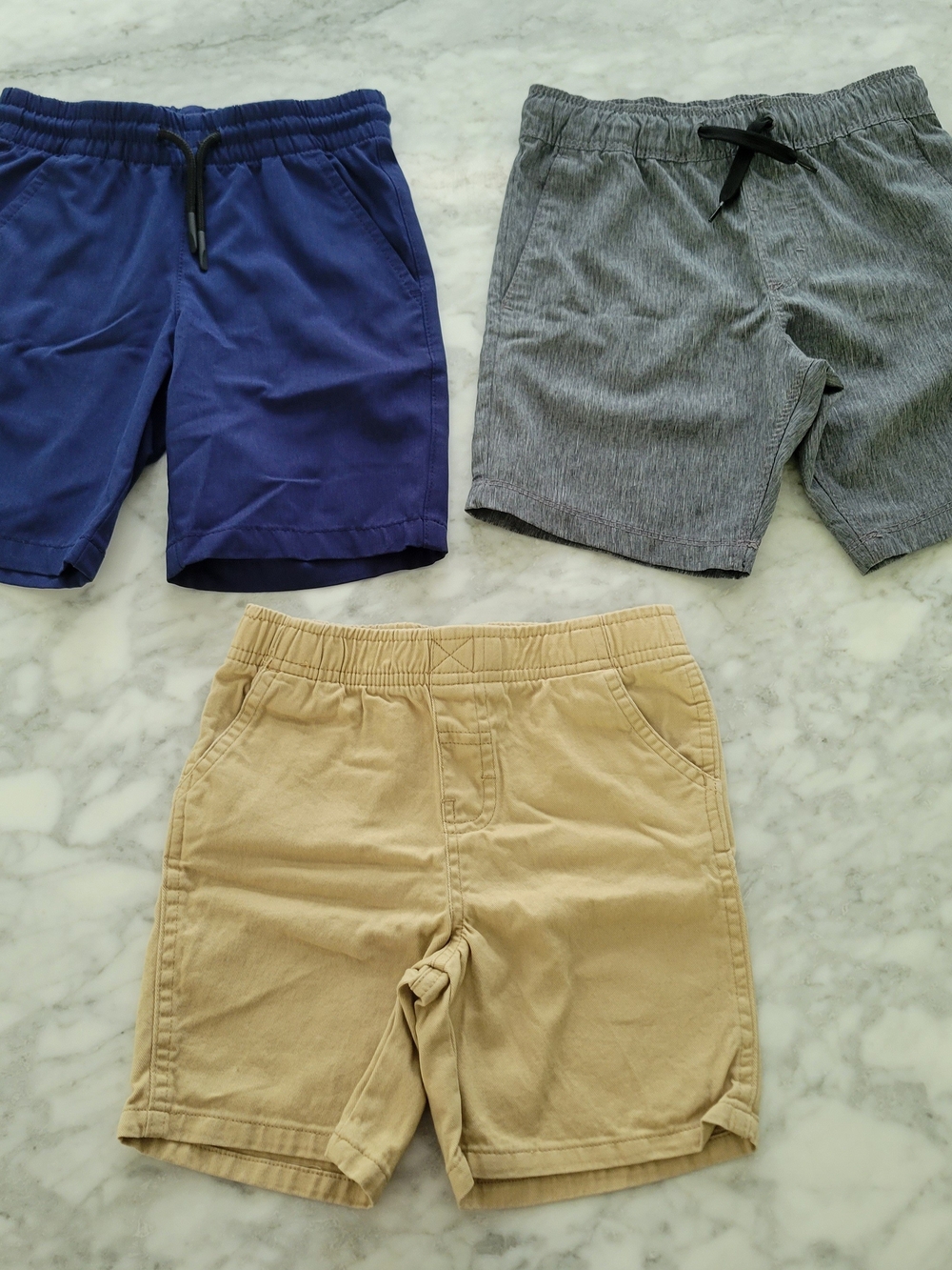 Boys Size 4 Shorts - Hurley, Nautica, Land&Sea Shorts Set - Blue, Gray, Tan